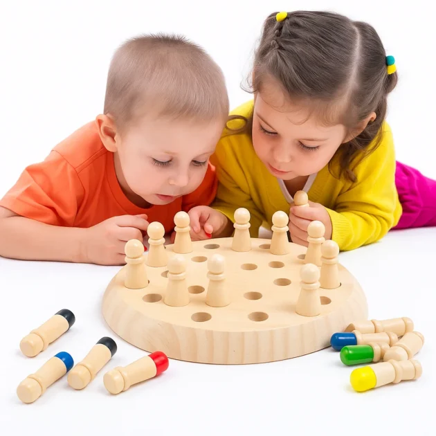 شطرنج الذاكرة - الخشبية